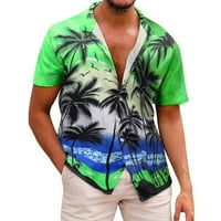 Muška majica Clearence Plus Veličina Havajska majica na plaži s kratkim rukavima Odštampana ljetna casual