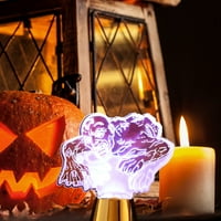 Halloween zastrašujuća lampica LED stočna noćna svjetlost svjetlosni zombi svjetlosni ukras