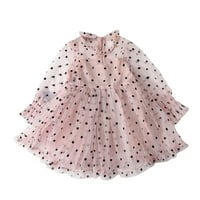 Ruffled princeze bebe haljine Dot Kids Toddler rukav dugačak polka djevojke djevojke haljina i suknja
