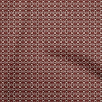 Onuone pamučna kambrična maroon tkanina geometrijska DIY odjeća za pretežanje tkanine za ispis tkanine