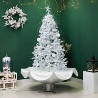 Sjevernight 6 'Osvijetljeni muzički snijeg Umjetno žito božićno drvce, bijela LED svjetla