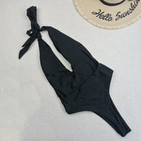 Jedno kupaće kostimu Ženska temmy Control Halter bikini zavoj za bazanje kupaći kostim Cvjetni kupaći