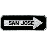 San Jose Jednosmjerna potpisuje vezeno željezo zakrpa