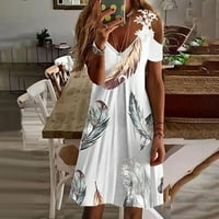 Ženska midi labava haljina popusta za perje za prvak Boho ljetna plaža Prodaja za djevojke za djevojke
