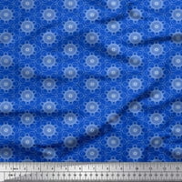 Soimoi crna Rayon Tkanina krug Art Geometrijski print Šivenje tkanine širine