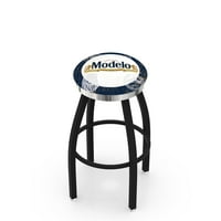 L8B2C Modelo 30 okretna barska stolica sa crnim obrubom bora i hromira