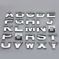 Walbest 3D Chrome Emblem naljepnica naljepnica Abeceda Pismo Broj značke značke naljepnica