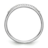 0.06ct. CZ Čvrsta stvar 14k bijeli zlatni vjenčani prsten za vjenčanje