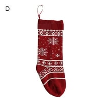 Pletene božićne čarape, Snowflake Reindeer Božićni drvci Personalizirani kabeli pletene čarape za božićne