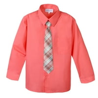 Spring Noyon Boy Boys Pamučna majica i kravata, Coral