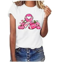 Trendvibe Dame košulje za dojke za žene ružičaste grafičke mamine majice Fight Withsy majice nadam se