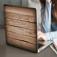 Kaishek Hard Case Cover samo za stari MacBook Pro model A1398, nema USB-C CD-ROM Wood zrna A 90