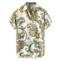 Muška havajska majica, Paisley Print Modni dizajner Vintage Basic Unise Havajska stila Tiskana majica