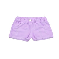 SprifAllBaby Kids Girls Denim kratke hlače visoke elastične struke Ripped Jeans kratke hlače za ljeto