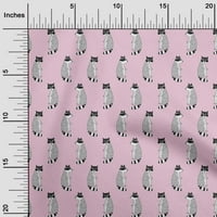 Onuone pamuk poplin rumenij ružičasti tkanini rakun životinjski projekti djeluju dekor tkanina tiskana