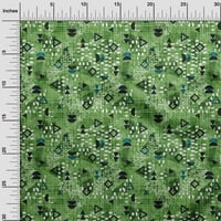 Onuone pamuk fle zelene tkanine oblike geometrijskih opskrbljivanja priključaka Ispisuje šivanje tkanine