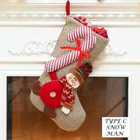 Jikolililili Božićni ukras Santa Claus Socks Candy Socks Poklon Božićne stablo Privjesak Božićni ukrasi