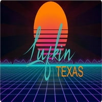 Lufkin Texas Vinil Decal Stiker Retro Neon Dizajn