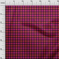 Onuone pamučna svila Fuschia ružičasta tkanina Provjerite haljinu materijal tkanina za ispis tkanina