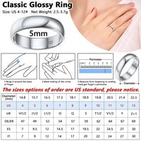 Silvora Sterling srebrni prstenovi za žene muškarci, vječnost vjenčani angažman prsten polirani rubni