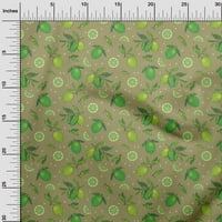 Onuone pamuk dres lagani maslina zelena tkanina limunska biljna zanatski projekti Dekor tkanina štampan