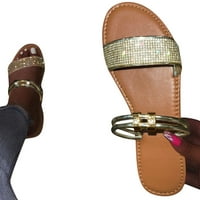 Ženske kožne sandale Modne ljetne sandale Ženske sandale sa blistavim zlatnim zlatom