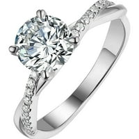 Alati za nakit Ženski S Sterling Inlaid cirkonijumski prsten za vjenčani prsten Dnevni pristup