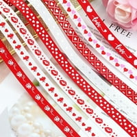 Bowknot Ribbon Roll Kreirajte atmosfere Romantično korisno tiskanje srca za vjenčanje za pakiranje cvijeća