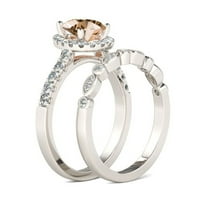 Prstenovi za ženske kap za vodu šampanjci kubični cirkonijski bridalni prsten za archoning Full Diamond