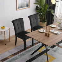 Enyopro dvodijelna stolica za ručavanje, baršunaste stolice s gumenim drvnim nogama i prstenom od nehrđajućeg