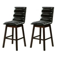 Uptown-Modern 30 Tradicionalna fauta kožna stolica za drvo u espresso crnoj boji
