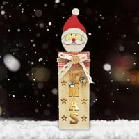Farfi božićni stolni ukras Snjegović jelena Santa Claus užaren drveni desktop ukras za domaću zabavu