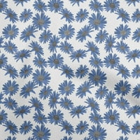 Onuone pamuk poplin Twill srednje plave tkanine cvjetni obrtni projekti Dekor tkanina štampan dvorište