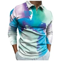 Golf majice za muškarce, casusnu jesen zimsku dugih rukava izrezana majica za ispis prskanje top bluza