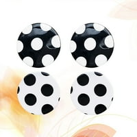 Pairs Geometrijske naušnice modne crno-bijele naušnice u Polka Jednostavne ušne ušima okrugli krug Nakit