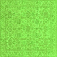 Ahgly Company u zatvorenom pravokutniku orijentalno zelene tradicionalne prostirke, 8 '12 '