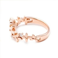 Ženski flower Diamond Moderan prsten za angažman prsten nakit poklon suprug zvoni slatki podudarni prstenovi