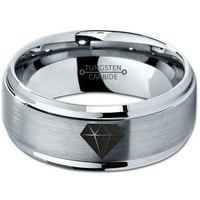 Volfram Diamond Gemstone Adamantine Isometrijski kristalni prsten za prsten za muškarce Žene Udobnost