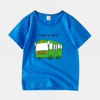 Ljetni mali dječaci djevojke crtani automobil dizajn tiskanih casual vrhova Dječja odjeća za djecu s