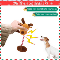 Božićne plišane igračke za pse - punjene žvakačke igračke štene interaktivne postavljene igračke za