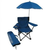 Sklopivi kamp stolica sa kišobranom - plavom bojom