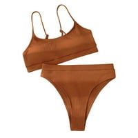 Žene kupaćih kostima za kupanje za žene Ženska bikini Solidni set kupaći kostim Dvije punjene grudnjake