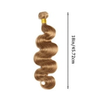 Yinguo Primite paket kose Brazilska pletenica za kosu prirodna smeđa valovita kosa