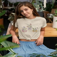 Butterfly cvjetni buketi majica-majica -sMartprints dizajni, ženski medij