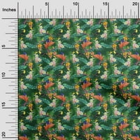 Onuone pamučni dres tamnozelene tkanine Tropska haljina materijala materijala za ispis tkanina sa dvorištem