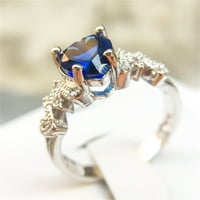 Ženski angažman Dijamantni vjenčani prsten Ornament breskve srčani prsten majčin dan Day Diamond Ring