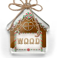 Ornament tiskani jedno obodno drvo drva za drvo Božić Neonblond