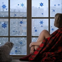 Prijenosni prozori Decal Božićna tema ELK Snowflake naljepnica za prozorske stolice *