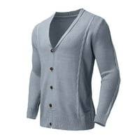Outfmvch džemperi za muškarce Solid COLOR LEPEL Jednomentirani kardigan džemper kaput Ženske vrhove