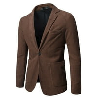 Leey-World Blazers za muškarce Muške otvorene Slim Fit One Dugme Solid Color Suit Jacket Tu Jacket